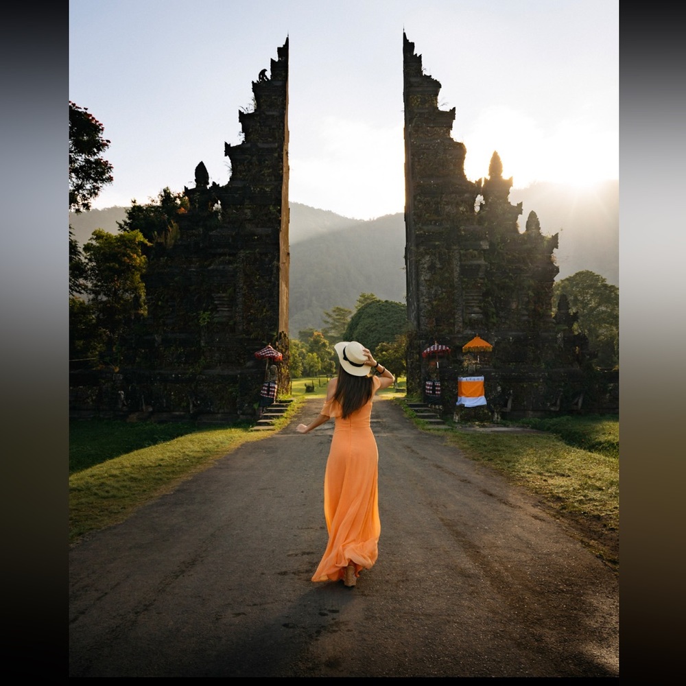 Orange maxi dress